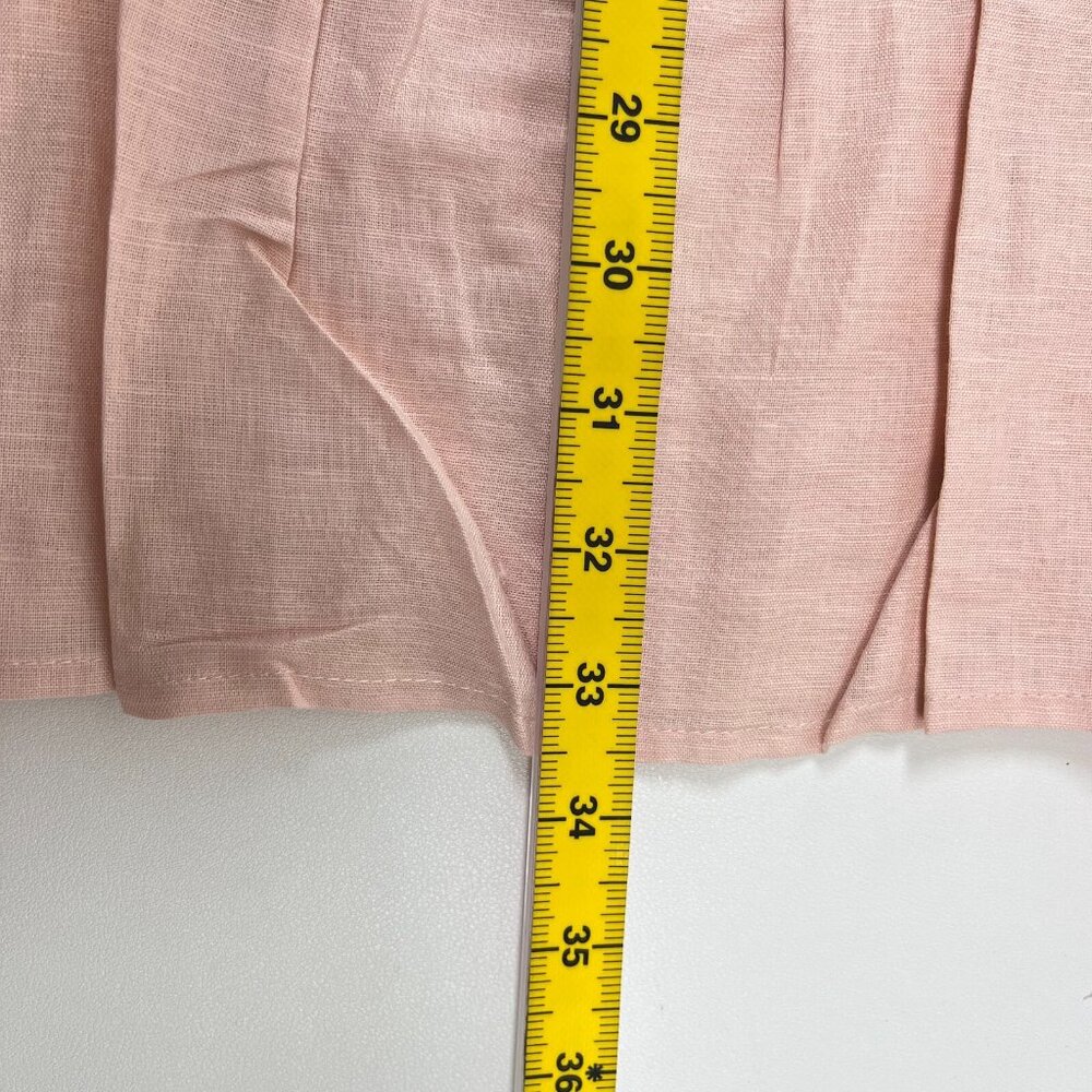 NWT Tuckernuck Bermuda Pink Palmerston Dress sz XS Long Sleeve Linen Blend Mini - Picture 12 of 12